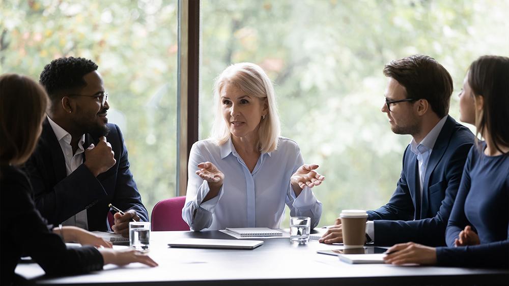 Professionals around a table